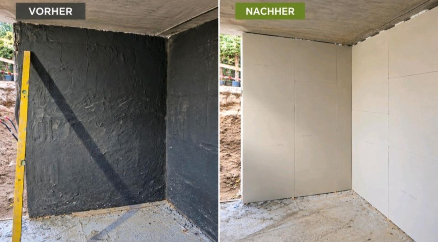 Vorher und nachher: Innenausbau