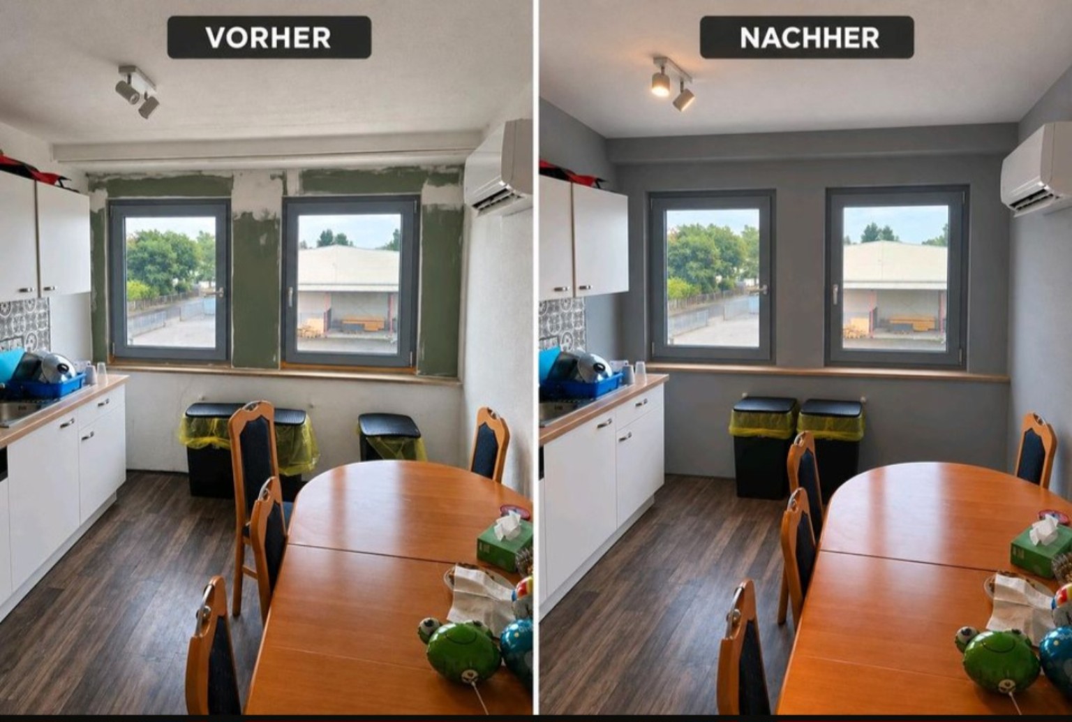 Vorher und nachher: Küche